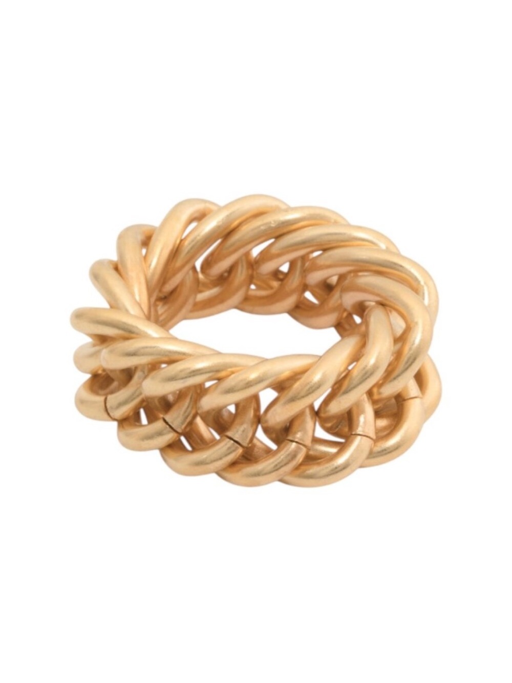 BEN AMUN Gold Plated Chain Ring Size 8